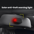 Car Solar Security Light LED Flashing Wireless Warning Lights Anti-theft Alarm Lamp Auto Security Self-adhesive Car Accessories Car Warning Light.