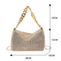 Fashion Glitter Rhinestone Evening Bag Women Trend Luxury Shiny Handbag Female Nightclub Carnival Party Crossbody Underarm Bag.
