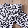 Newborn Infant Toddler Baby Girl Clothes Leopard Ruffles Romper Pleated Gown Skirts Jumpsuit Outfit Cute Autumn Warm 3Pcs Set. 