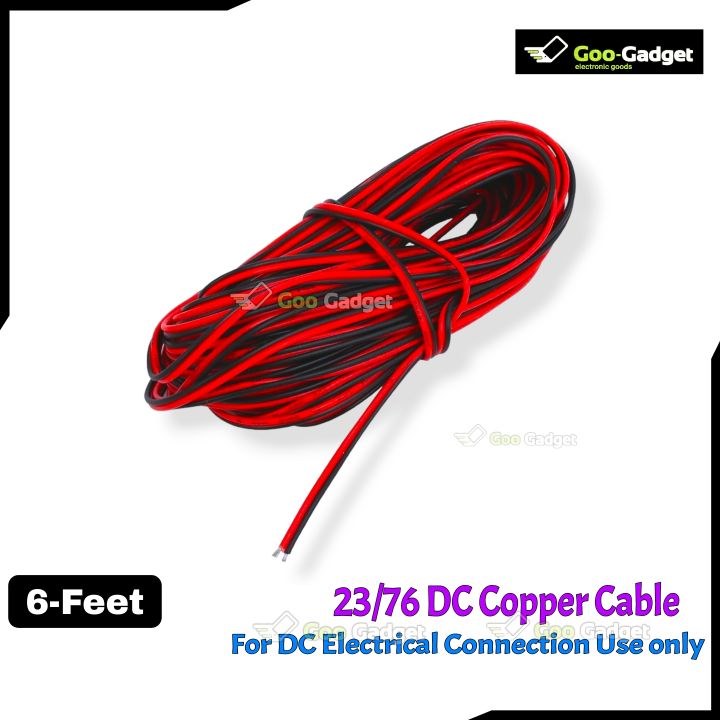 6-Feet/2-Meter 22AWG PVC Insulated DC Copper Cable Conductor Wire Flexible Cables Wires For DIY electrical use l DC Copper Wire PVC Insulated Wire