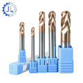 HRC58 4 Flutes Ball Nose End Mill Carbide CNC Milling Cutter Router Bit for Wood Woodworking.