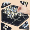 Entertainment Astronaut Geometry Chain Chess Rubber Band Educational Triangle Chess Desktop Game Logical Thinking Improve Intelligence Triangle Puzzle Toy Children. 