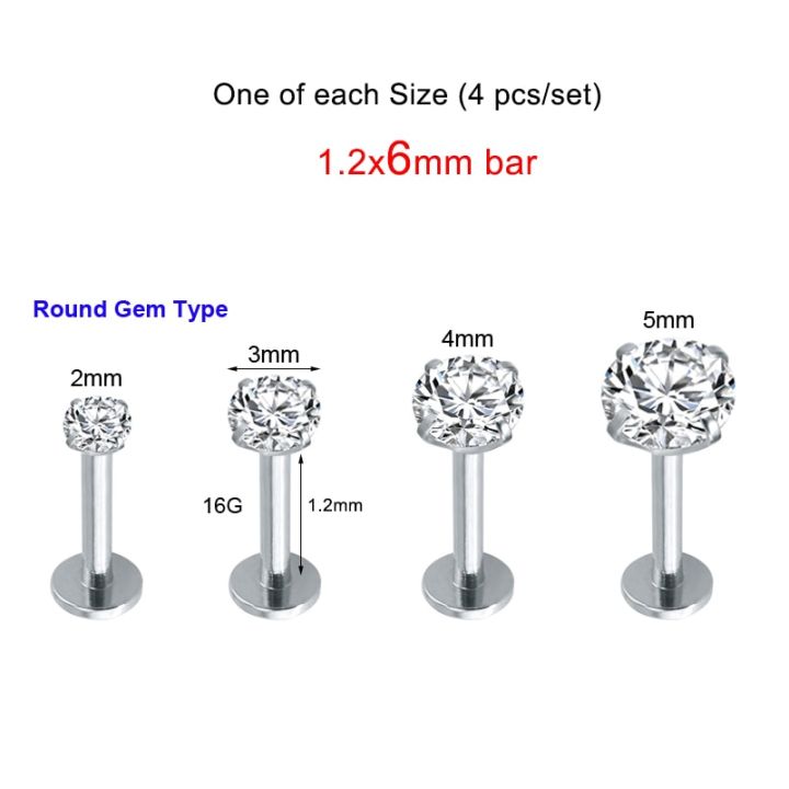 4Pcs%2016G%206/8mm%20Rod%20Crystal%20Tragus%20Piercing%20Labret%20Lip%20Ring%20Nose%20Piercing%20Oreja%20Helix%20Ear%20Studs%20Conch%20Pircing%20Cartilage%20Earrings%20-%20Image%207