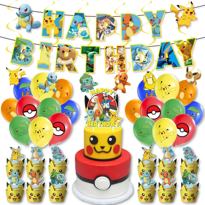 1Set%20Pokemon%20Theme%20Balloons%20Party%20Supplies%20Squirtle%20Pikachu%20Birthday%20Banner%20Cake%20Topper%20Baby%20Shower%20Globos%20Kid%20Party%20Event%20Decor%20-%20Image%207