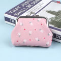 Printed Flowers Purse Hasp PU Wallet Small Pocket Money Purse Wedding Candy Bag Women Money Bag. 