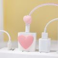Love Set Cute Pattern Charger DIY for Android Charger Universal style data cable protector cover for Samsung Charger. 