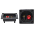 BRADOO- 2 Pcs Square Binding Post Type Speaker Box Terminal Cup Wire Connector Board , 90X78Mm & 57X57Mm. 