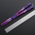 Butterfly All Steel Unbladed Outdoor Folding Comb CSGO Peripheral Fantasy Hands Swing Practice Novice Training Knife.