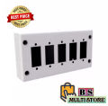 5 Hole Piano Switch Box Plastic Nylon ( Electrical Switch Board of 5 points ) White Color. 