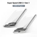 Push Pull Design Good Strength With Data Cable No Screws Required USB 3.0 Drive Protection Box Solid State Drive Protection Hard Disk Drive Case Hard Drive Box Hard Disk Storage Box 2.5 Inch HDD Case.