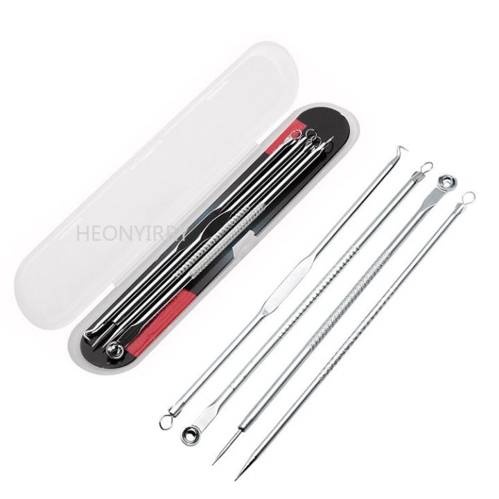 4PCS%20Stainless%20Steel%20Blackhead%20Remover%20Extraction%20Pimple%20Comedone%20Acne%20Extractor%20Whitehead%20Blemish%20Popper%20Kit%20-%20Image%202