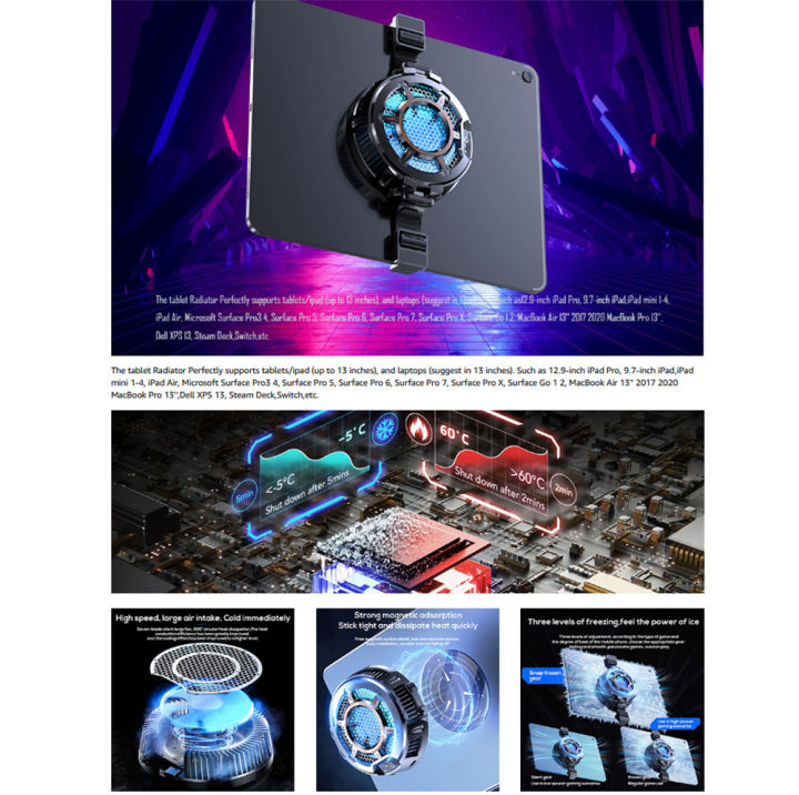 Tablet%20Cooler%20Fast%20Cooling%20Tablet%20Radiator%20Magnetic/Clip%20On%20Semiconductor%20Radiator%20Video%20Streaming%20Fan%20Temperature%20Display%20Radiator%20-%20Image%202