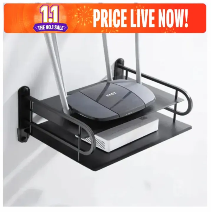 2-Layer%20Wall%20Mount%20WiFi%20Router%20Stand%20%E2%80%93%20Metal%20Shelf%20for%20TV%20Box%20&%20Remotes,%20Black%20-%20Image%204