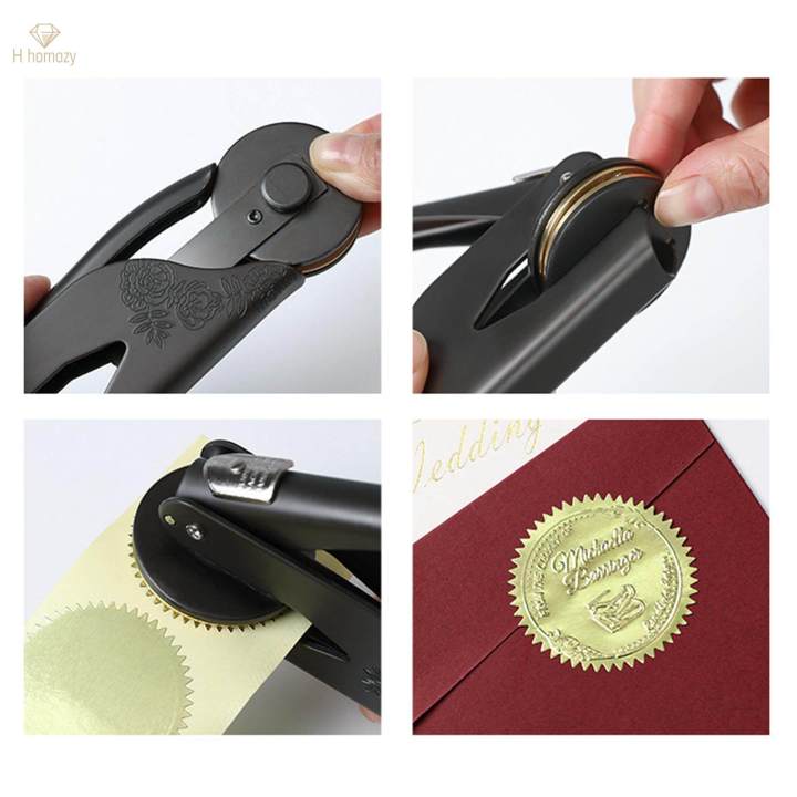 Embosser Stamp Blank Hand Pliers Stamp for Invitation Name Card Crafts