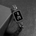 Black - Women's Lavish Digital Rectangular Watch. 