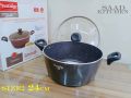 Prestidge 24Cm Marble Coating Deluxe Non Stick Casserole. Casserole With Lid And Induction Bottom. C:P360.. 
