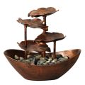 Relaxation Indoor Waterfall Fountain Tabletop Water Fountain LED Light for Home Office Room Desktop Decoration B.
