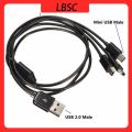 USB2.0 Type A Male to 3 Mini USB B Male 5 pin Data Charge Connector Cable 480Mbp Sync Power Cable Splitter for Phone High Speed. 