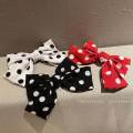 1 Pc Trendy Big Polka Dot/ Large Ball Printed 2 Layer Hair Band For Girls Simple Stylish - Bowknots Hair Clip for Women New Collection Hairpin Hair Accessories For Summer Style Women - Hair Band.