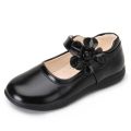 Kids Summer Bow-knot Black Student Sandals Fashion Girls Leather Shoes for Children Wedding Dress Princess School Shoes. 