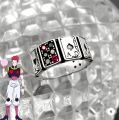 Hunter X Hunter Hisoka Joker Anime Adjustable Size S925 Stainless Steel Rings For Men. 