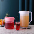 Food Grade Plastic Cold Water Jug Large Capacity Heat-Resistant Teapot Water Pitcher Jug Milk Tea Juice Jug Measuring Cup with Lid. 