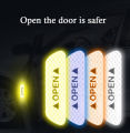 SL 4PCS Auto Car Door OPEN Sticker Reflective Tape Safety Warning Decal Scratchproof Prevent-bump Universal - cycle sticker. 