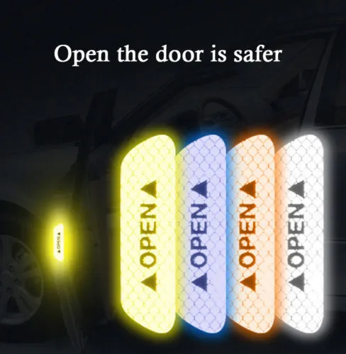 SL%204PCS%20Auto%20Car%20Door%20OPEN%20Sticker%20Reflective%20Tape%20Safety%20Warning%20Decal%20Scratchproof%20Prevent-bump%20Universal%20-%20cycle%20sticker%20-%20Image%204