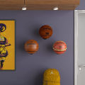 3pcs Basketball Volleyball Soccer Display Holders Home Ball Rack On The Wall Ball Rack Put The Ball Rack Football Display Racks SnowWhite. 