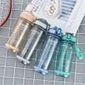 800ml Sports Water Bottle with straw For Camping Hiking Outdoor Plastic Transparent BPA Free Bottle For men Drinkware Water Bottles.