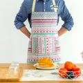 Kitchen Apron Hanging Design Wear-resistant Cotton Women Home Apron for Kitchen. 
