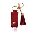 Tassel Hand Sanitizer Compact Leather 30ML Keychain Holder Flip Travel Bottle For On The Go Traveling Outdoor Activities Use.