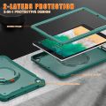 For iPad Air / Air 2 / 9.7 2018 / 2017 Heavy Duty Hybrid Tablet Case with Handle & Strap.