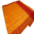 Trendy Half Silk Holud Saree Without Blouse Piece For Women. 