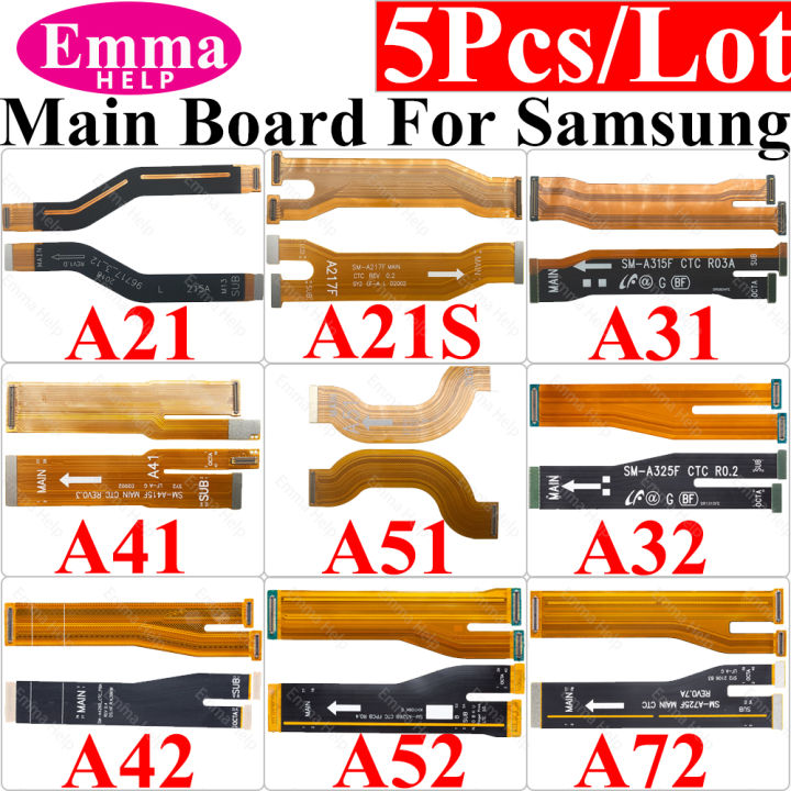 5Pcs Main Board Flex Cable For samsung a32 connector Galaxy A21S A51 A32 A42 A52 A72 Note 10 Lite 20 Ultra Flex Cable