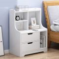 Multifunctional Bedroom Shelf Bedside Table with Storage Compartments Side End Locker Corridor Study Living Room Decoration Bedside Table Design by Nahid Furniture28x18x12".