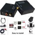 Digital to Analog Audio Converter Coaxial SPDIF Toslink Optical to Audio Converter 3.1-Black.