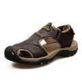 Summer Men Sandals Fashion Men Leather Sandals Luxury Male Outdoor Sandals Summer Beach Leather Shoes.