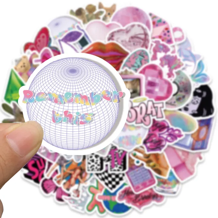 58pcs%20Y2K%20Style%20Vaporwave%20Stickers%20Cute%20Kawaii%20Decals%20For%20Girls%20Suitcase%20Scrapbook%20Notebook%20Phone%20Guitar%20Stickers%20Kids%20Toys%20-%20Image%204