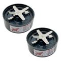 2Pack Blender Extractor Cross Blade Replacement Parts for NutriBullet 600W Pro 900W Series Blender Accessories.