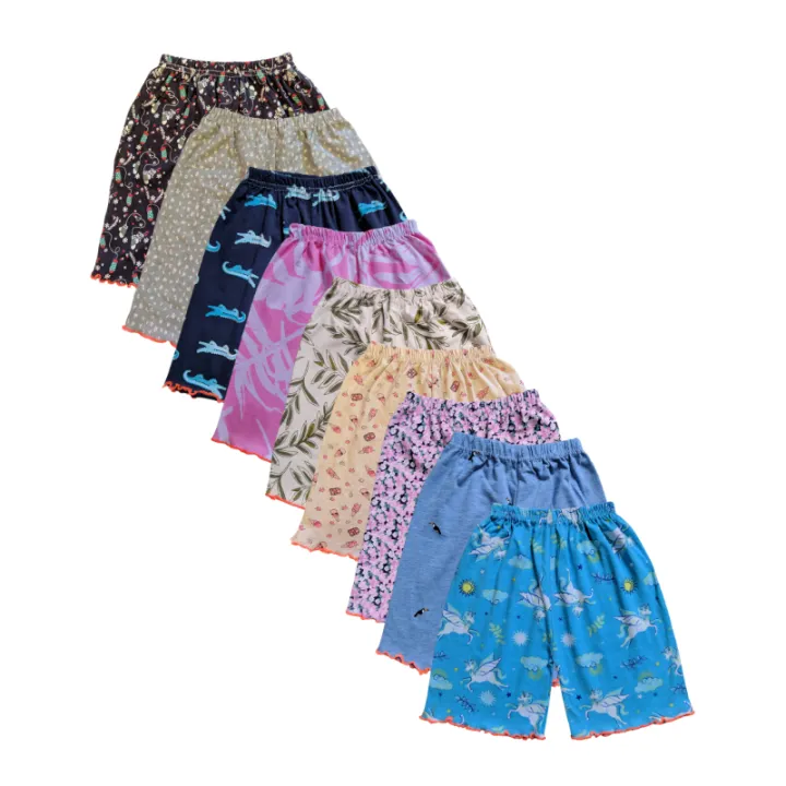 10pcs%20Half%20Pant%20for%20Baby%20Girl%20%7C%20Soft%20%20Printed%20Cotton%20Piku%20Pant%20-%20Multicolor%20Combo%20Pack%20-%20Image%205