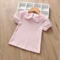 Summer School Girls T-shirts Short Sleeve Cotton T shirt Baby Toddler Girl White Blouse Shirt Kids Tops Children Clothes JW7967. 