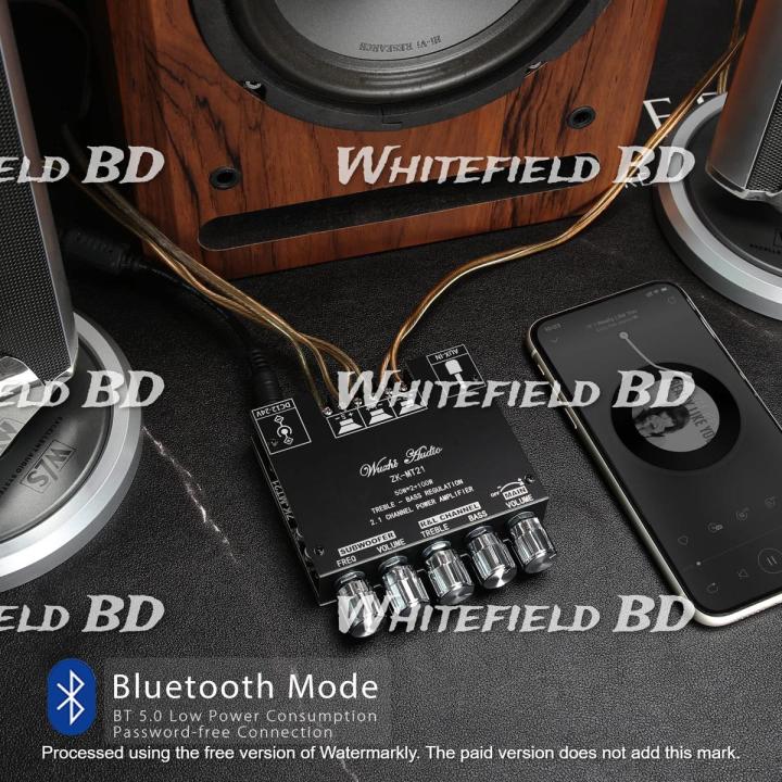 Bluetooth%205.0%20ZK-MT21%20Power%20Amplifier%20Board%20with%20Subwoofer%202.1%20Channel%2050W%C3%972+100W,%2012V-24V%20Audio%20Power%20Amplifier%20Module%20with%20Treble%20and%20Bass%20Control%20for%20DIY%20Bluetooth%20Audio%20and%20Store%20Home%20Theater%20-%20Image%202