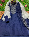 Indian Excellent Georgette Embroidery Three-Piece Dress for Women - Elegant Choice for All Occasions.