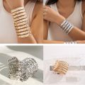 High Quality Luxury Opening Bangle Classic Cross Designer Bracelet Exaggerated Wide Cuff Bracelets Women Fashion Jewelry. 