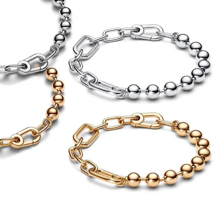 925 Sterling Silver Chain Bracelet For Original Pandora Me Charm DIY For Women Fashion Jewelry ME Link Bracelets Simple Making