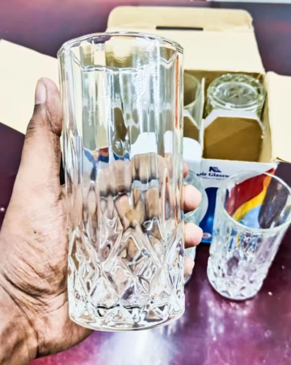 Everyday%20Use%20good%20quality%20strong%20crystal%20clear%20unique%20design%20Heavy%20350%20Ml%20Drinking%20Water%20glass%20set%206%20pcs%20-%20Image%206