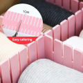 6 / pcs  Pieces Adjustable Drawer Divider Partition Durable Storage Cosmetic Socks Underwear Drawer Clothes Organizer Cabinets. 