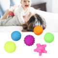6pcs Baby Textured Ball Set Infant Funny Soft Elastic Multicolor Squeezing Sensory Ball Toy for Home Soft Textured Ball.