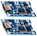 [2 PC] TP4056 Lithium Battery Charger Module With Protection Dual Functions. 